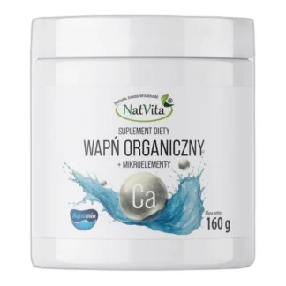 AQUAMIN Ca (wapniowy) Rozpuszczalny Wapń Organiczny Proszek NatVita 160g — zdjęcie 1