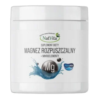 AQUAMIN Mg (magnezowy) Rozpuszczalny Magnez Organiczny Proszek NatVita 160g — zdjęcie 1