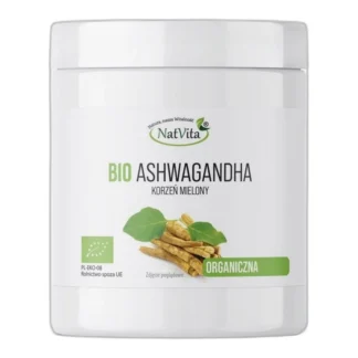 Ashwagandha BIO Mielona Adaptogen Żeń-Szeń Indyjski Stres NatVita 250g — zdjęcie 1