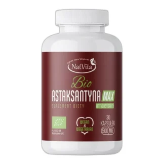 Astaksantyna BIO Astaxanthin Naturalna Antyoksydant Kaps 12mg NatVita 30 — zdjęcie 1
