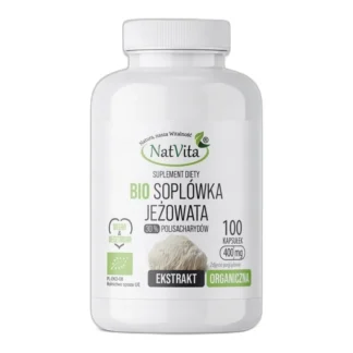BIO grzyb soplówka jeżowata ekstrakt polisacharydów 100 kaps. NatVita 30% — zdjęcie 1