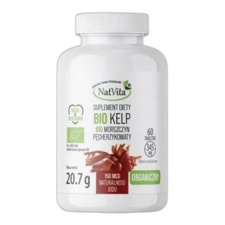 BIO Kelp Morszczyn Pęcherzykowaty Ekologiczny Jod Kaps 150 mcg NatVita 60 — zdjęcie 1