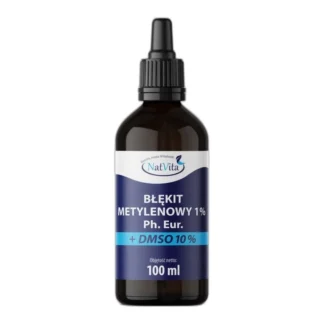 BŁĘKIT METYLENOWY Ph. Eur. + DMSO 10% 100ml ROZTWÓR NatVita 1% — zdjęcie 1