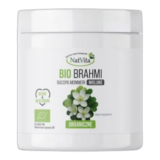 Brahmi BIO Mielone Bacopa Monnieri Ekologiczne Stres Pamięć NatVita 120g — zdjęcie 1