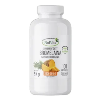 BROMELAINA Enzym Proteolityczny Trawienie Białek kapsułki NatVita 550mg — zdjęcie 1