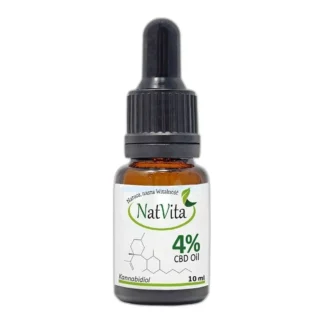 CBD Olejek Konopny Full Spectrum Premium Certyfikowany 10ml NatVita 4% — zdjęcie 1