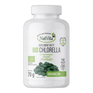 Chlorella BIO Pyrenoidosa Oczyszczanie Jelit Tabletki 140szt NatVita 500mg — zdjęcie 1