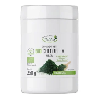 Chlorella Mielona BIO Superfood Ekologiczna Oczyszczenie Jelit NatVita 250g — zdjęcie 1