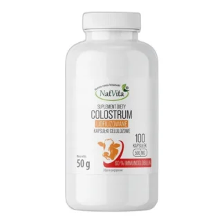 Colostrum IgG Odporność Ochrona kapsułki 500mg 100 kapsułek NatVita 60% — zdjęcie 1