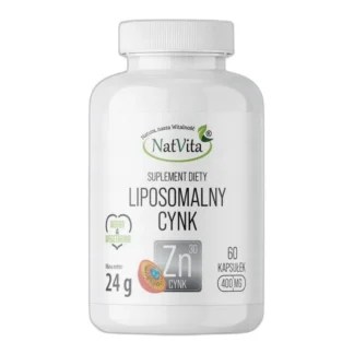 CYNK (Zn) Liposomalny Skóra Włosy Paznokcie kaps. celulozowe NatVita 400mg — zdjęcie 1