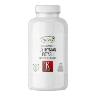 Cytrynian Potasu Mięśnie Skurcze Nerki kapsułki 100 kaps NatVita 1000mg — zdjęcie 1