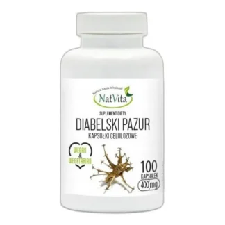 Czarci Pazur Diabelski Pazur Stawy Mięśnie Ścięgna Kapsułki NatVita 400mg — zdjęcie 1