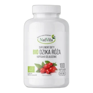 Dzika Róża BIO Ekologiczna Witamina C Odporność Natura Kapsułek NatVita 100 — zdjęcie 1
