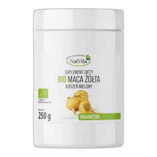 Ekologiczna Maca Żółta BIO RAW Mielona Układ Hormonalny Libido NatVita 250g — zdjęcie 1