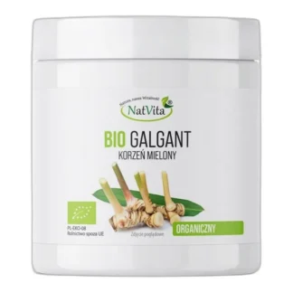 Galgant BIO Korzeń Mielony Ekologiczny Trawienie Jelita Serce NatVita 40g — zdjęcie 1