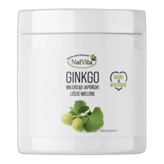 Ginkgo Biloba Miłorząb Japoński Mielony Pamięć Organiczny 100g NatVita — zdjęcie 1