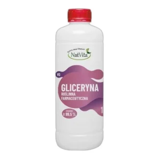 Gliceryna roślinna glicerol E422 1l NatVita 99,8% — zdjęcie 1