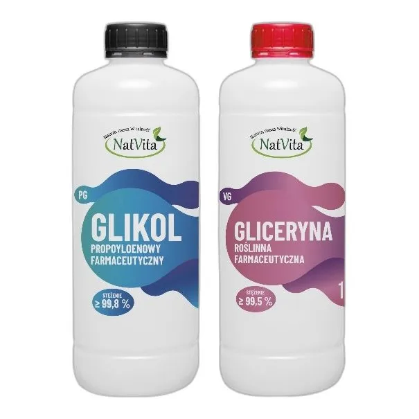 Glikol i Gliceryna Glikol Propylenowy + Gliceryna Roślinna 1L + 1L NatVita — zdjęcie 1
