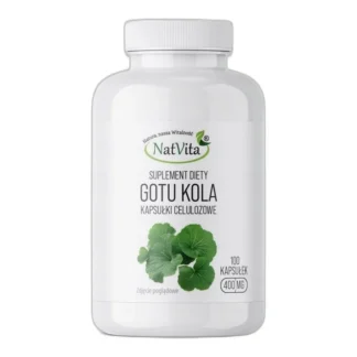 Gotu Kola Wąkrotka Azjatycka Stres kapsułki 100 kapsułek NatVita 400mg — zdjęcie 1
