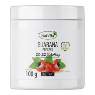 Guarana Ekstrakt Czysta Mocna Kofeina Pobudzenie 100g NatVita 20-22% — zdjęcie 1