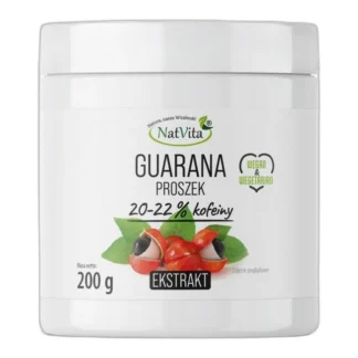 Guarana Ekstrakt Czysta Mocna Kofeina Pobudzenie 200g NatVita 20-22% — zdjęcie 1