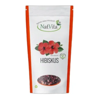 Hibiskus Kwiaty Kwiat Hibiskusa Rozdrobniony Suszony Bio 110g NatVita — zdjęcie 1