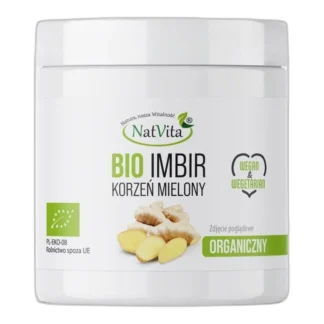 Imbir Bio Mielony Bez Dodatków Wysoka Jakość Ekologiczny Ostry NatVita 100g — zdjęcie 1