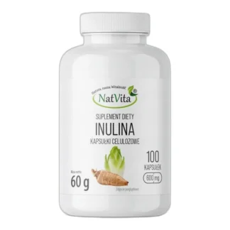 Inulina Trawienie Jelita Prebiotyk kapsułki celulozowe NatVita 600mg — zdjęcie 1
