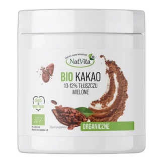 Kakao BIO Mielone Ekologiczne Naturalne Tłuszczu) 200g NatVita (10-12% — zdjęcie 1