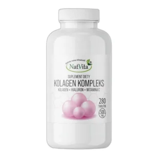 Kolagen + Hialuron + Witamina C Kompleks Uroda Cera Tabletki NatVita 500mg — zdjęcie 1