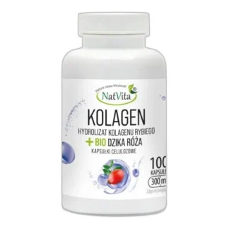 Kolagen Skin Peptydy + Bio Dzika Róża Uroda Cera Kapsułki NatVita 300mg — zdjęcie 1