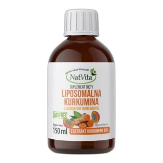 Kurkumina Liposomalna Standaryzowana Ekstrakt Kurkuma 150ml NatVita 95% — zdjęcie 1