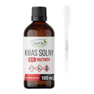 Kwas Solny Roztwór Kwas Chlorowodorowy HCl Aktywator MMS 100ml NatVita 4% — zdjęcie 1