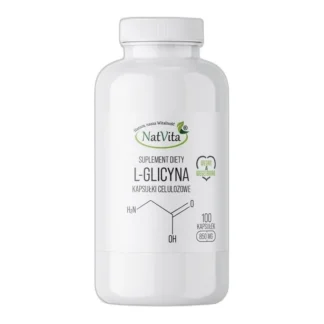 L-Glicyna (Kwas Aminooctowy) Aminokwas kapsułki 100 kapsułek NatVita 850mg — zdjęcie 1