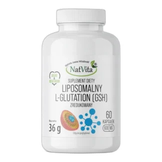 L-GLUTATION Liposomalny Zredukowany GSH kapsułki celulozowe NatVita 600mg — zdjęcie 1