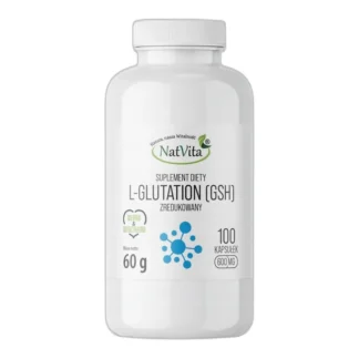 L-GLUTATION Zredukowany GSH kapsułki celulozowe 600mg NatVita 98%-101% — zdjęcie 1