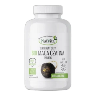 Maca BIO RAW Czarna Ekologiczna Naturalna Libido Tabletki NatVita 500mg — zdjęcie 1