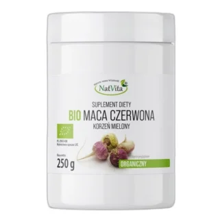 Maca BIO RAW Czerwona Ekologiczna Mielona Sprawność Energia NatVita 100g — zdjęcie 1