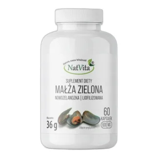 MAŁŻA ZIELONA NOWOZELANDZKA liofilizowana kapsułki 60kapsułek NatVita 600mg — zdjęcie 1