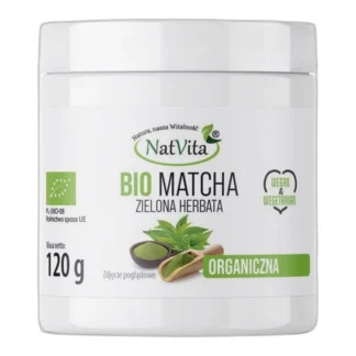 Matcha BIO Herbata Zielona Proszek Antyoksydant Ceremonia NatVita 120g — zdjęcie 1