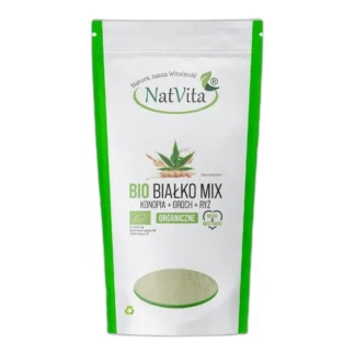 Mix Białkowy BIO Konopia Groch Ryż Białko Roślinne Wegańskie NatVita 300g — zdjęcie 1