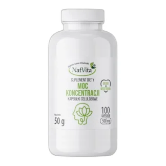 Moc Koncentracji Brahmi Ginkgo Gotu Kola Soplówka 100 Kaps NatVita 500mg — zdjęcie 1