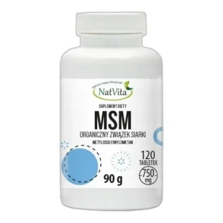 MSM siarka organiczna 120 tabletek NatVita 750mg — zdjęcie 1