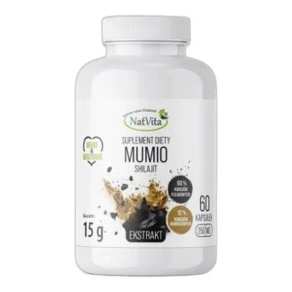 Mumio Shilajit Ekstrakt Kwas Fulwowy 12% Kwas Humusowy 60 kaps NatVita 60% — zdjęcie 1