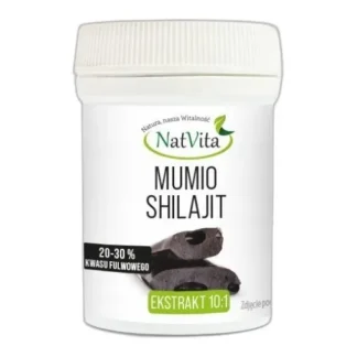 Mumio Shilajit Kwas Fulwowy Balsam Gór Minerały Witaminy 10g NatVita 20-30% — zdjęcie 1