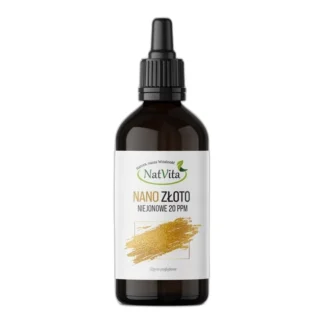 Nano Złoto Niejonowane Koloidalne Regeneracja Skóry ppm 100ml NatVita 20 — zdjęcie 1