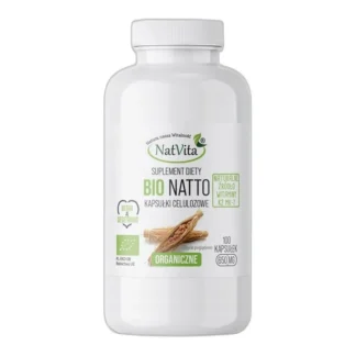 Natto BIO Witamina Ekologiczna Żyły Miażdżyca 100 Kaps 650mg NatVita K2MK7 — zdjęcie 1