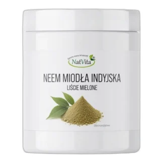NEEM Miodla Indyjska Oczyszczanie Ajurweda Liście Mielone NatVita 250g — zdjęcie 1