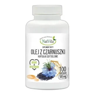 Olej z Czarnuszki + Witamina E Odporność Naturalna Omega 100 Kaps NatVita 3 — zdjęcie 1