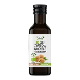 Olej z Orzecha Włoskiego BIO Tłoczony na Zimno Certyfikat NatVita 100ml — zdjęcie 1